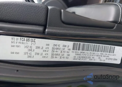 2017 Jeep Grand Cherokee Limited 4X4 из США, поврежденный, VIN 1C4RJFBG9HC815972